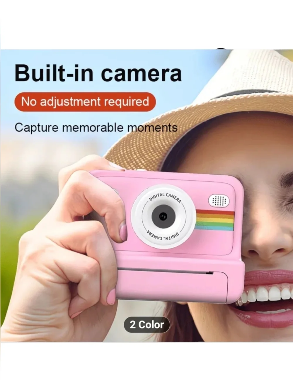DIY Blue Instant 6X Zoom HD Video Recording Digital Camera